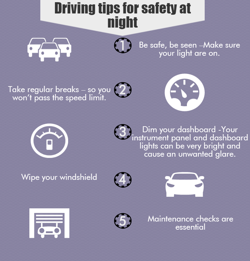 Tips for driving safely at night
